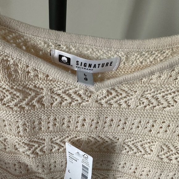 Signature Cream Ribbed Cropped Tank Top - Picture 2 of 9